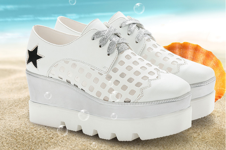 thick sole white canvas shoes